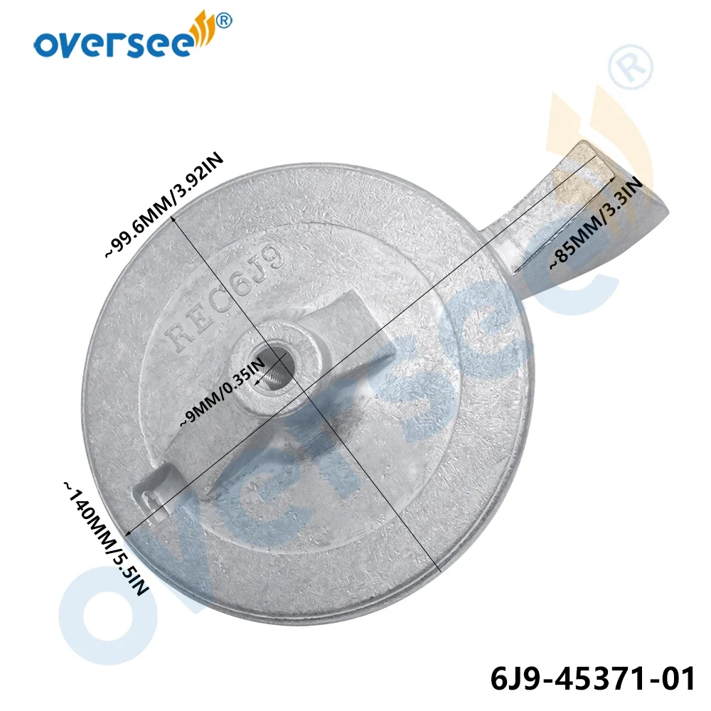 Oversee 6J9-45371 Trim Tab For Yamaha  2Stroke Outboard Engine 115HP 150HP 175HP 6J9-45371-01