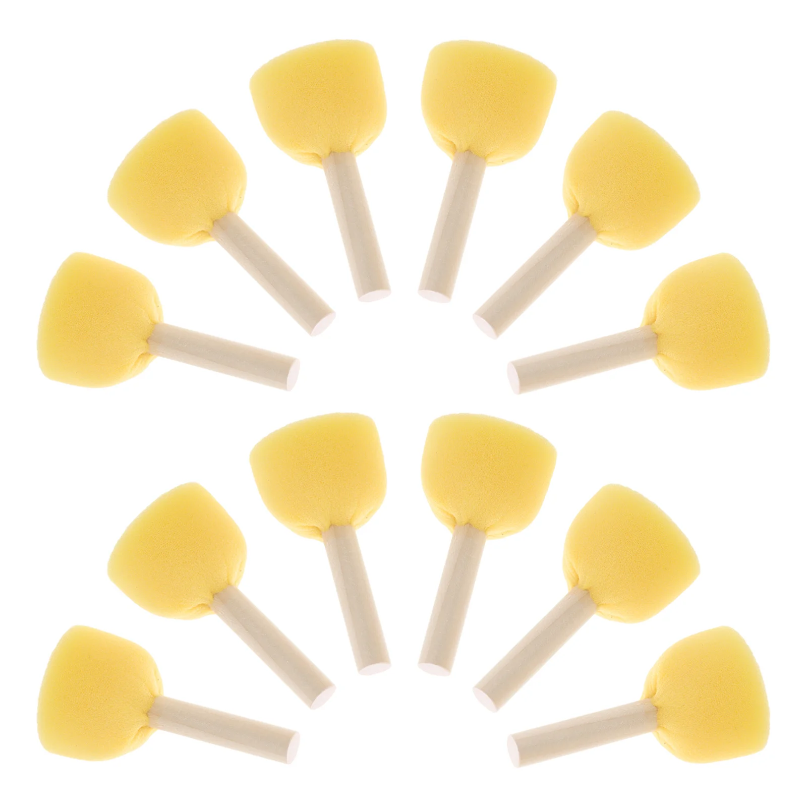 

40Pcs Circular Sponge Paint Brush 2 Inch Diameter Mushroom Shape Foam Brush Set for Arts and Crafts Supplies Wood Handle