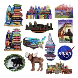 North America USA 3D  Fridge Magnets Tourism Souvenir Refrigerator Magnetic Refrigerator Stickers Collection