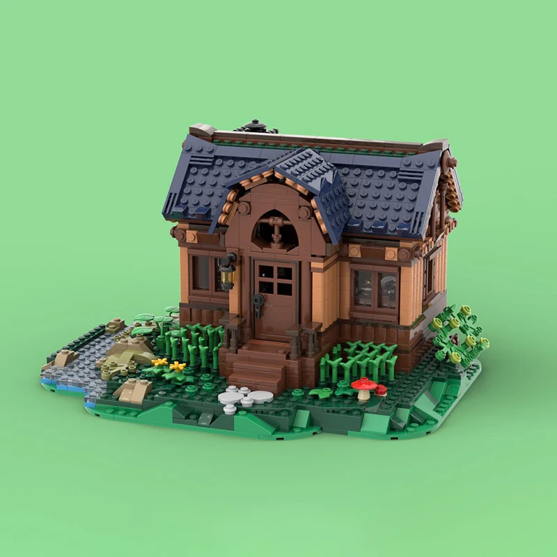 

MOC-154034 Forest Creek Hut Splicing Assembly Building Block Model • 1564 Parts Building Blocks Kids Birthday Custom Toy Gift