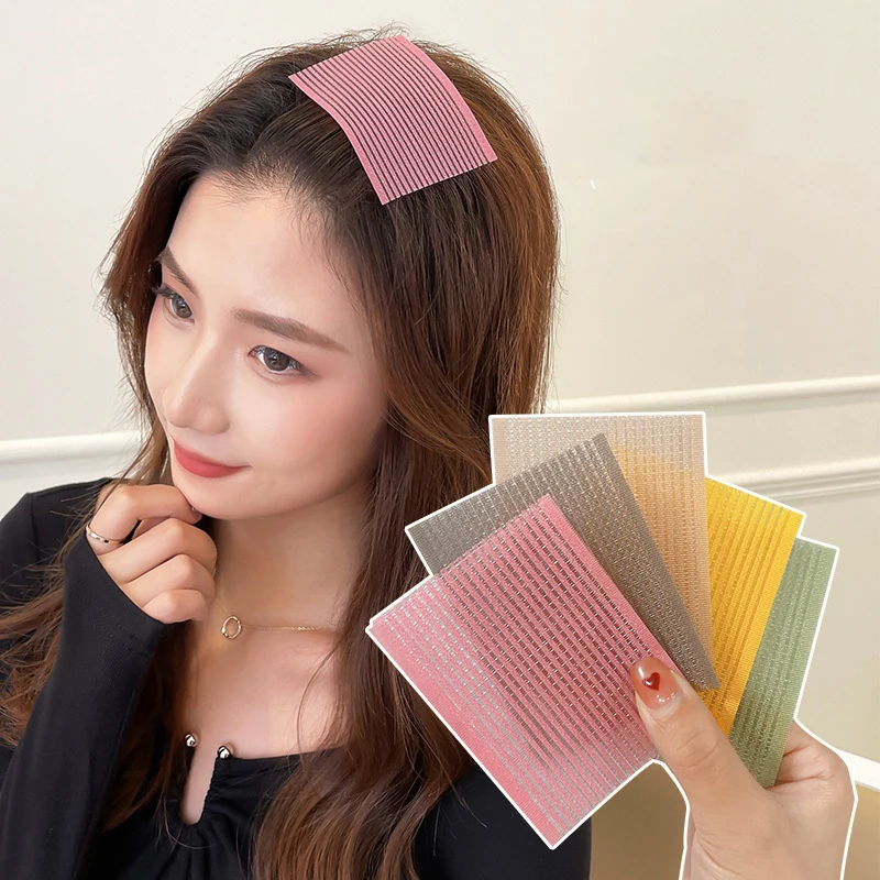 10Pcs Solid Color Bangs Magic Paste Posts Hair Sticker Clip Women Wash Face Makeup Patch Styling Tools Accessories