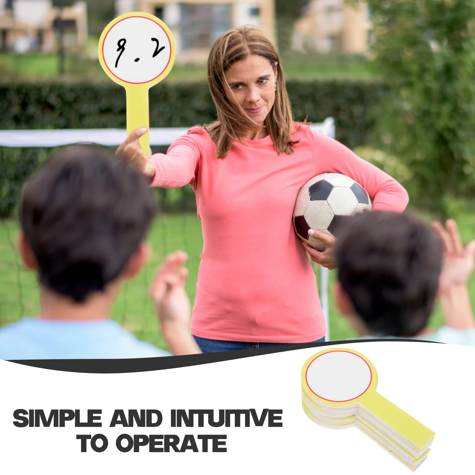 10 قطعة لوحات بيضاء محمولة مجاذيف التصويت لوحات المسح الجاف المحمولة قابلة لإعادة الاستخدام للمعلمين مجاذيف السبورة مجداف محمول باليد