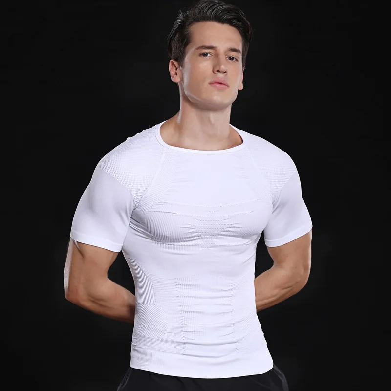 

T-shirt New European and American Summer Men's Seamless Tight-fitting Breathable Sports Short-sleeved Body Sculpting Sportswear