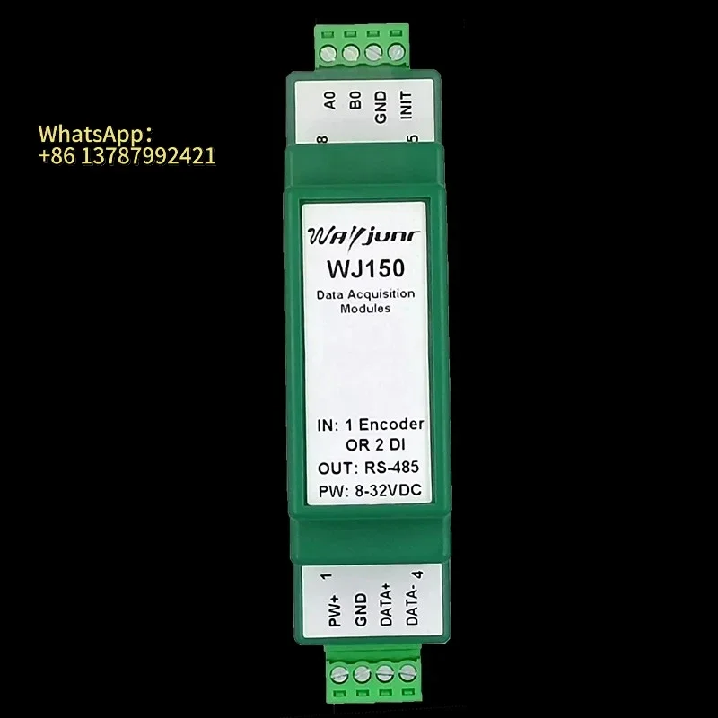 WJ150-485 1 Way Encoder Pulse Signal Counter or 2 Way DI High-speed Counter Modbus RTU Module