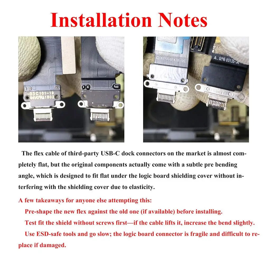 Flex Cable USB Charger Port Durable DIY Dock Connector Replacement Replacement Part for iPad Pro A1980 A2228 A2231 A2377