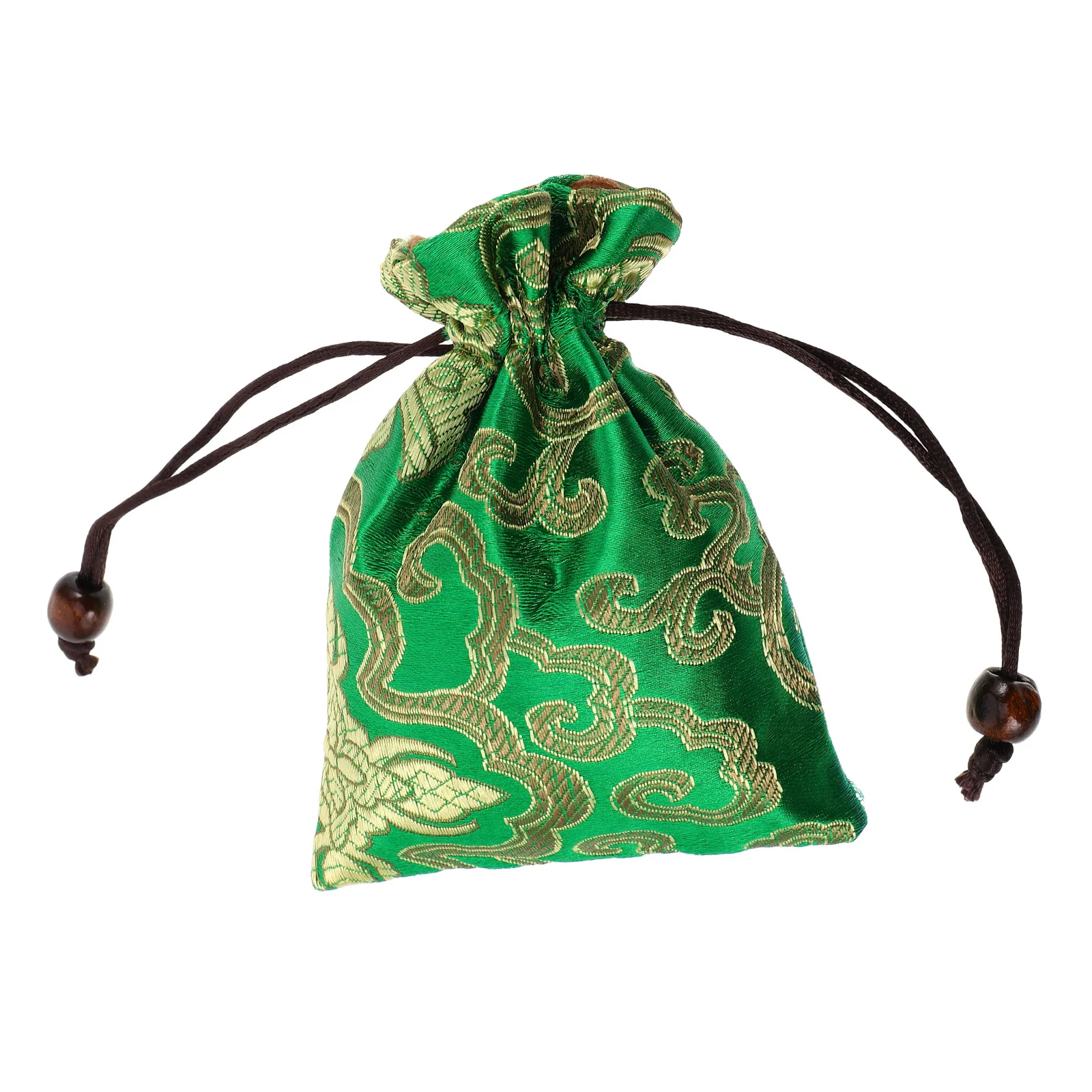 

Chinese Silk Brocade Embroidered Drawstring Pouch Small Jewelry Bag Storage Organizer for Singing Bowls Meditation Accessories