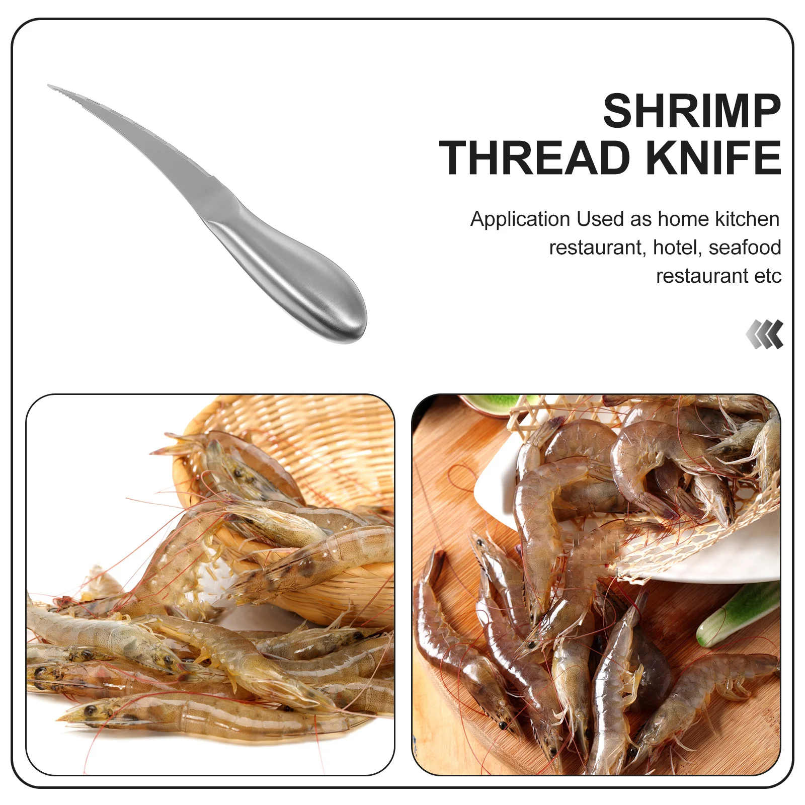 1Pcs Stainless Steel Shrimp Line Peeler Shrimp Cleaning Cutter Thread Remover Rust Resistant Comfortable Use