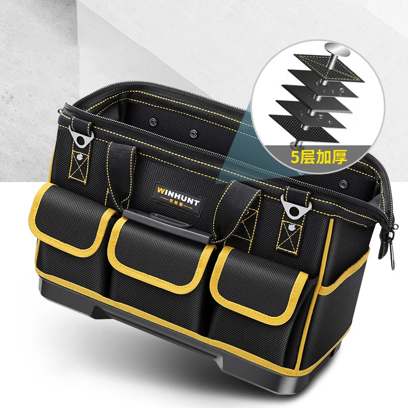 Imagem -05 - Grande Capacidade Ferramenta Eletricista Bolsa Portátil Multifunções Ferramenta Organizador Bolsa Oxford Pano Ferramentas Mochila Bolsas Impermeáveis