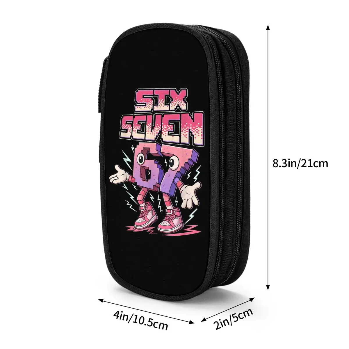 Number 67 Building Blocks Print Pencil Case for Studen School Pen Box Pencil Bag Stationery Supplies Pen Holder Bag