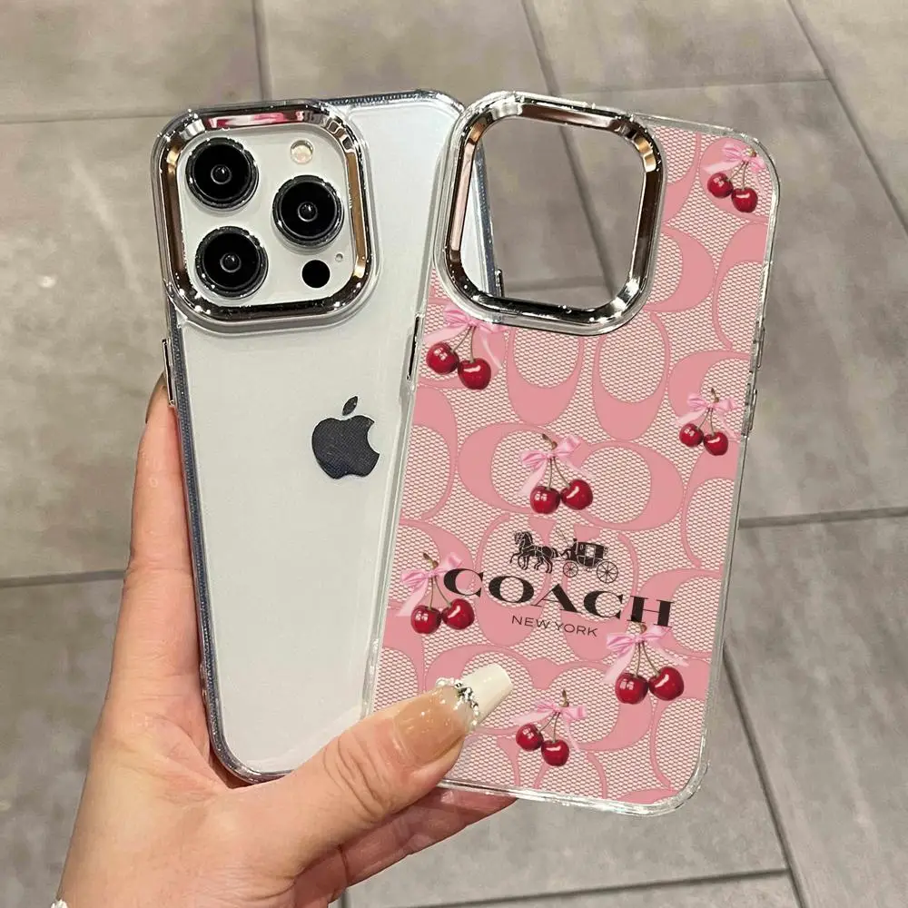 C-Coach-s Cherries Phone Case FOR IPhone 17 16 15 Pro MAX 14 13 12 16e 15Pro Plus Shell 17Air Silver Shell IMD Covers