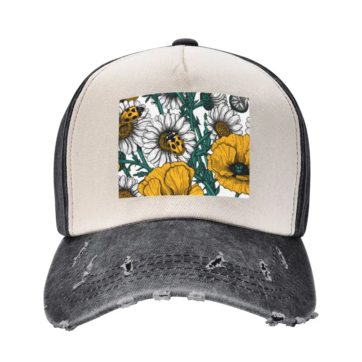 The meadow in yellow Baseball Cap Big Size Hat tea Hat Christmas Hat Beach Outing Women Caps Men's