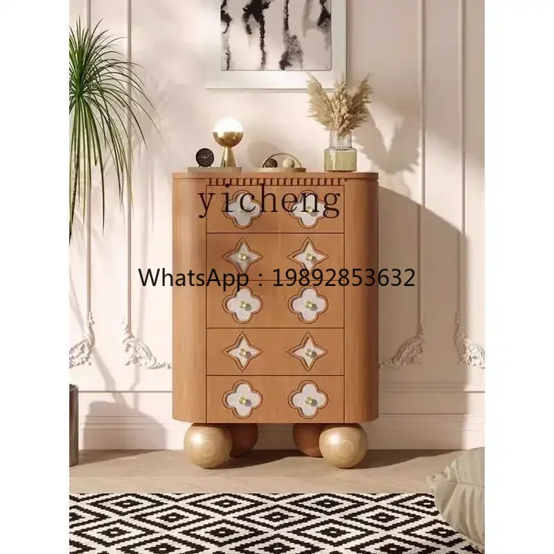 Chest of Drawers Solid Wood Bedroom Living Room Locker Storage Cabinet Chest of Drawers