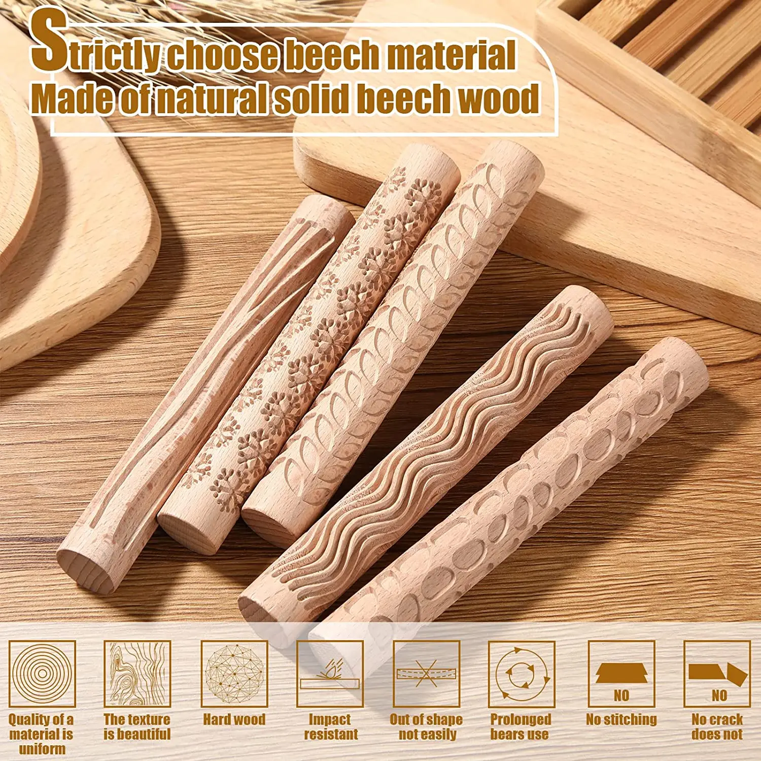 Clay Texture Tool Pottery Ceramic Roller Stamp Mud Pressed Embossed Pattern Rolling Pin Polymer Clay Earring Jewelry Making Tool