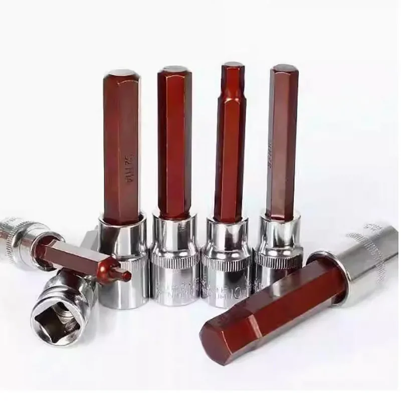 

1/2 Inch Drive Metric Hex Bit Socket Metric H4 H5 H6 H7 H8 H10 H12 H14 H17 H19 100mm Long