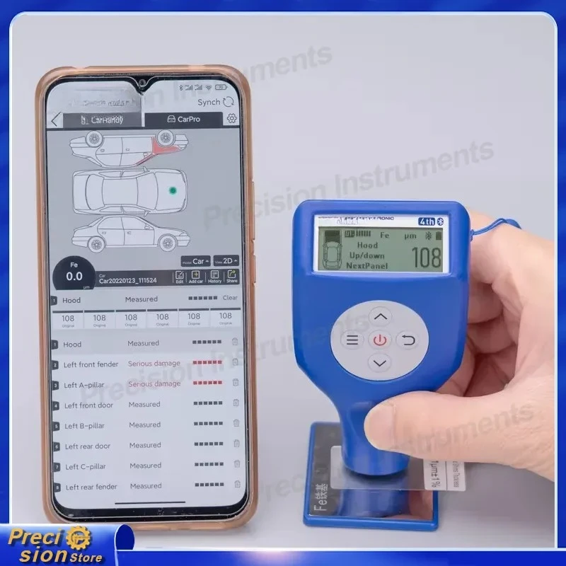For Car Paint Thickness Gauge Automotive Coating Tester Digital Meter Body Repair Tool Auto Detailing Equipment Vehicle