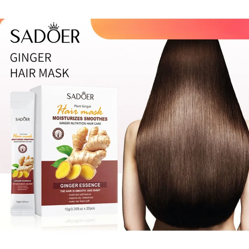 Best Price SADOER Ginger Hair Mask To Improve Frizzy Soft Smooth Portable Strip