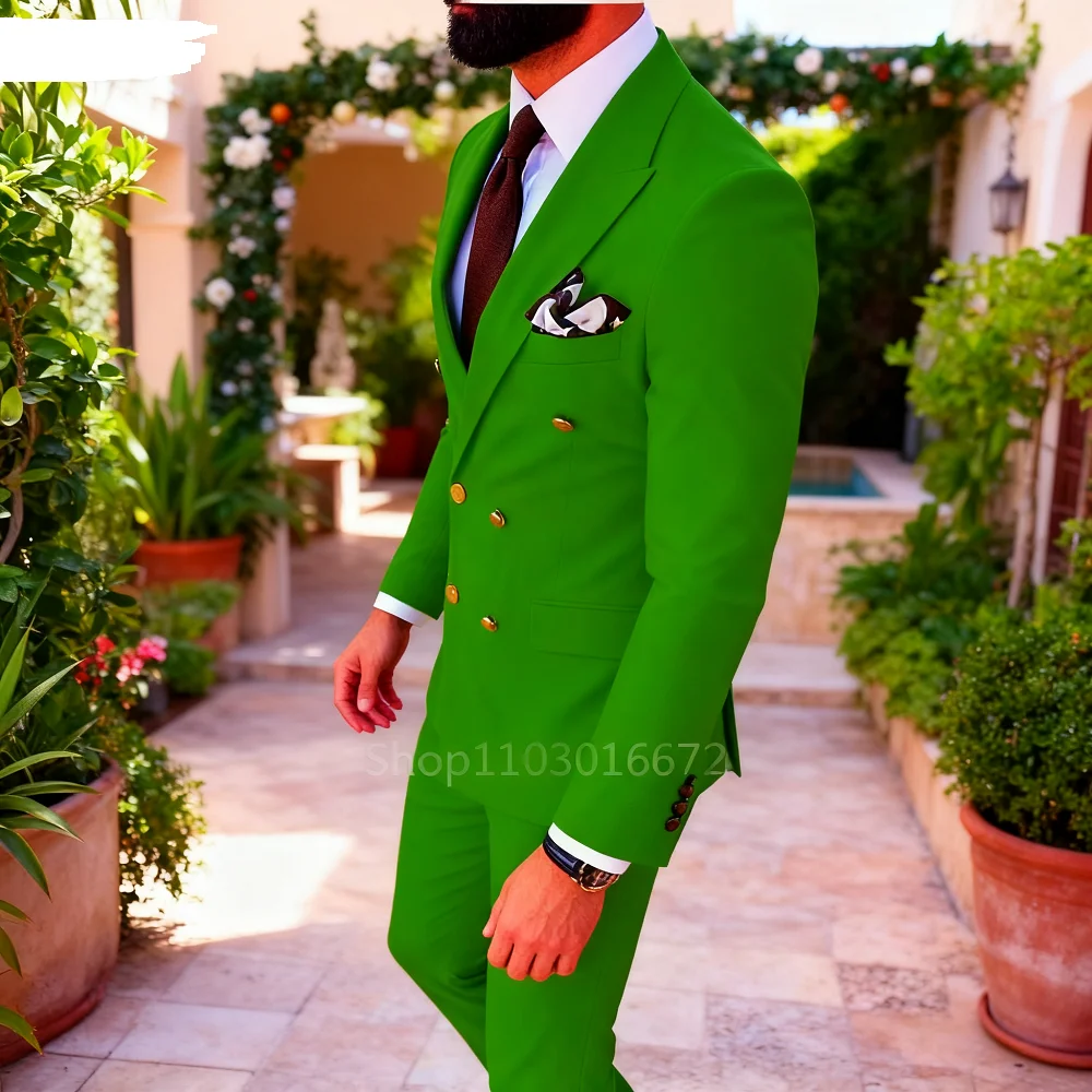 

Мужской смокинг, деловой деловой костюм из 2 предметов, двубортный пиджак с остроконечными лацканами и брюки, комплект для свадьбы, жениха, официальной вечеринки