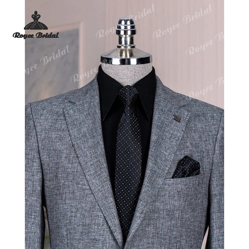 Notch Revers Tweedelige Single Breasted Heren Trouwpak 2026 Zakelijk Avondpak Aangepaste trajes para hombre