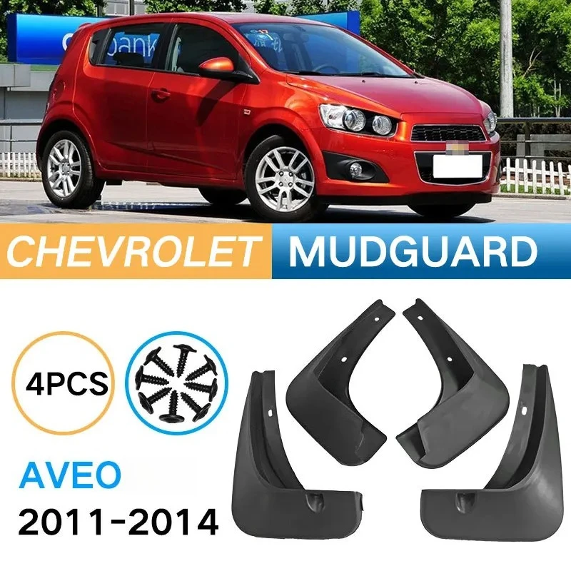 Car Mud Flaps For Chevrolet Aveo Sonic TM Barina Hatchback 2011-2014 Mudflaps Splash Guards Mud Flap Mudguards 2013 2014 2015