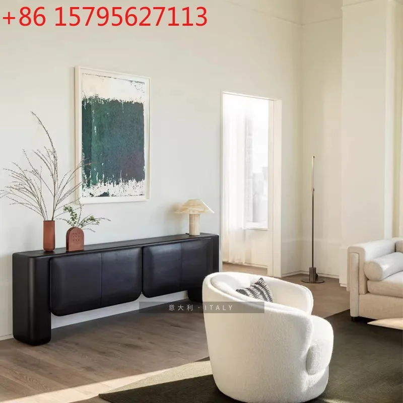 

Italy Nordic simple TV cabinet living room solid wood porch dining side cabinet entrance foyer entrance cabinet