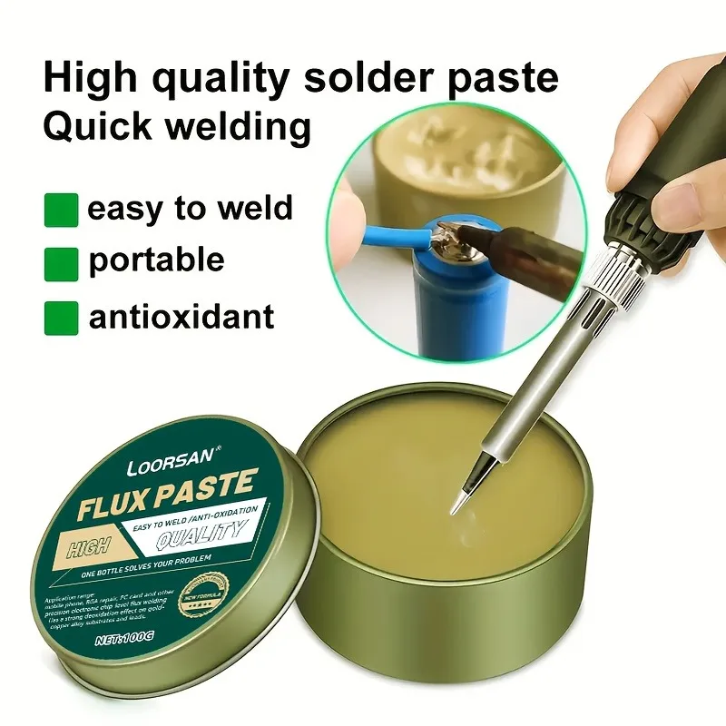 معجون لحام الصنوبري عالي النقاء: خالي من الأحماض، لحام قوي للفولاذ المقاوم للصدأ/النحاس/الحديد وألواح البطارية