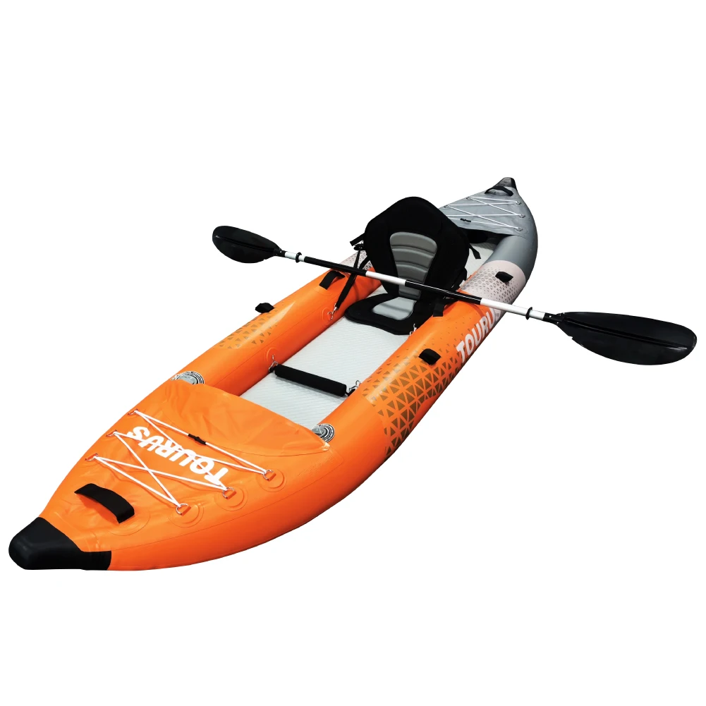 1 Person Drop Stitch Foldable Canoe Boat Whitewater Sea Inflatable Kayak