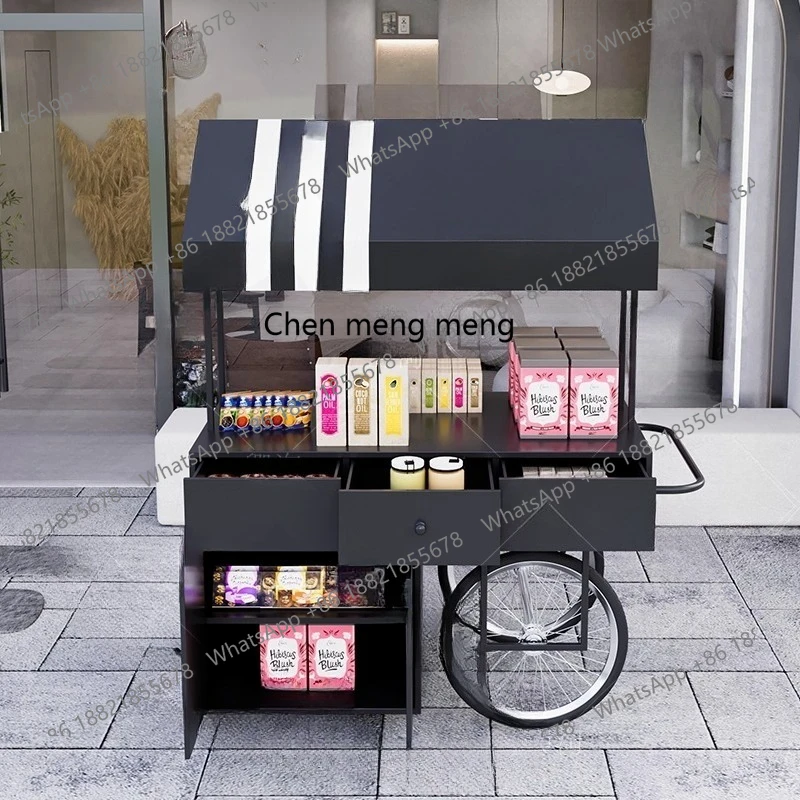 European wrought iron float supermarket promotion with cabinet flower shop mobile stall street stall outdoor stall car