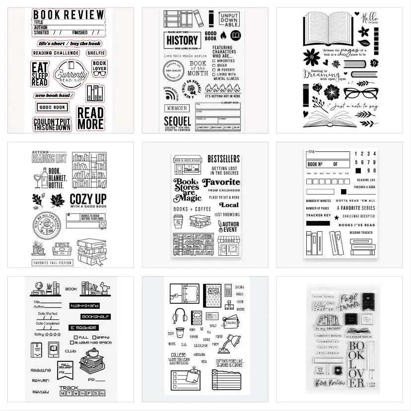 ZFPARTY Read Book Transparent Clear Silicone Stamps for DIY Scrapbooking/Card Making/Kids Crafts Fun Decoration Supplies