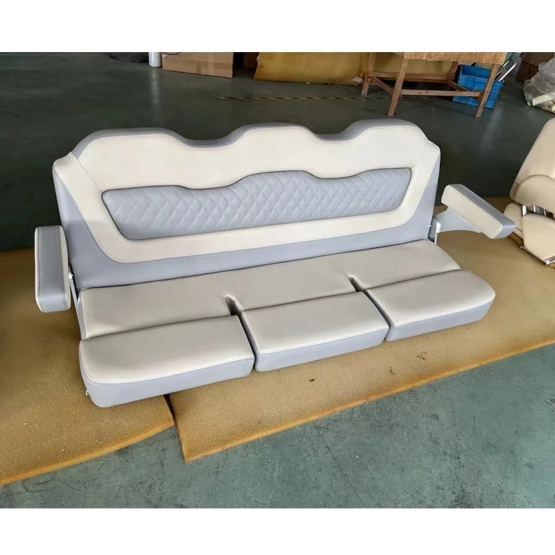 

Customized White Deluxe Marine 3-seater Seat Folding Bench Boat Seats for Boat Yachtpromote sales