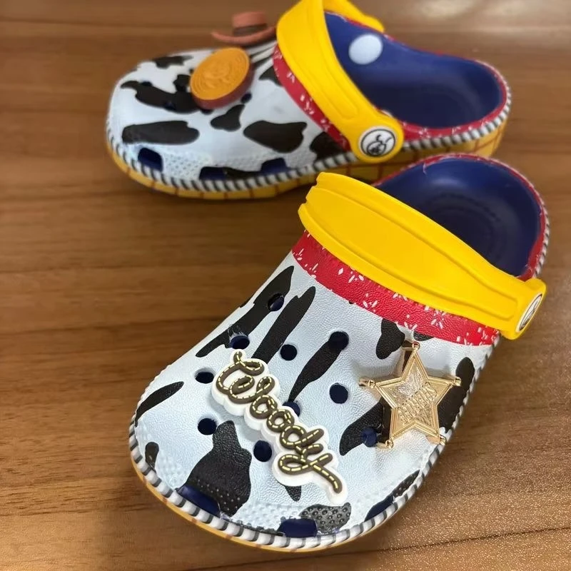 

Toy Story Woody Jessie Buzz Lightyear Sandals Kids Home Beach Slippers Summer Eva Anime Kawaii Children's Footwear Gifts