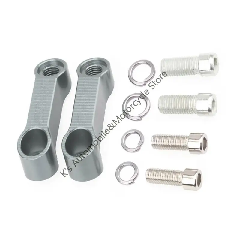 

Q39F Motorcycle Rear View Mirror Risers Extension Support Extends Visibility by 35cm