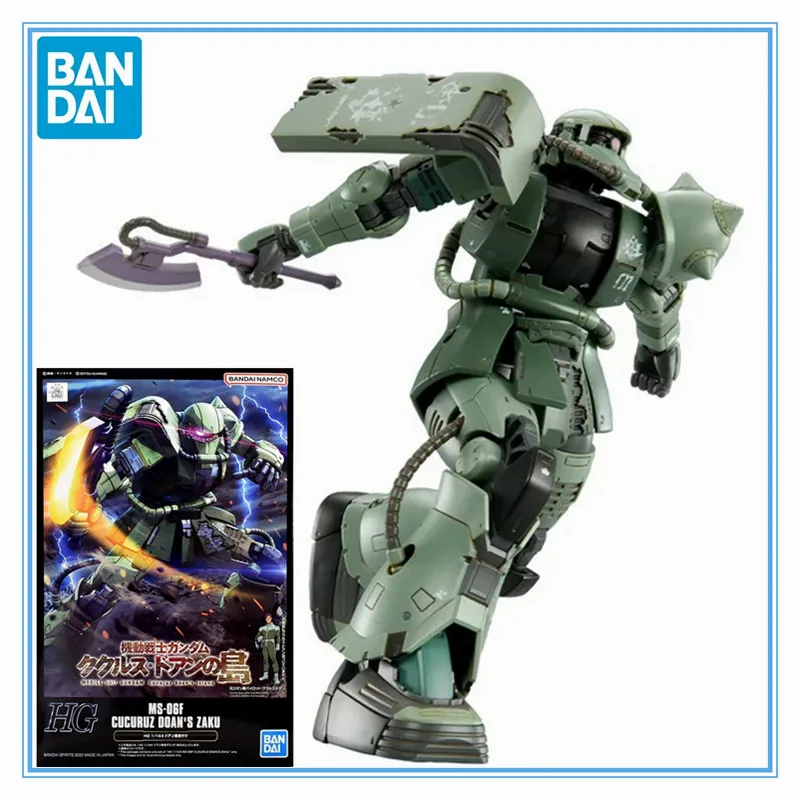 Latest Original Genuine Bandai Anime GUNDAM CUCURUZ DOAN'S ZAKU HG 1/144 MS-06F Assembly Model Toys Action Figure Collectible