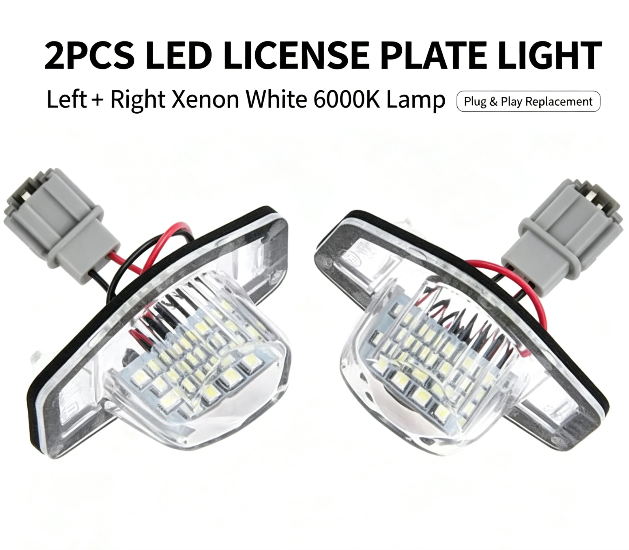 2 pièces de feux de plaque d'immatriculation LED 6000K Xenon blanc sans erreur, Plug and Play pour Honda Jazz Fit CRV Odyssey HRV Insight Crosstour