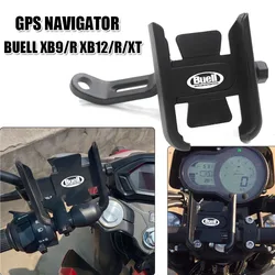 With Logo For Buell XB9/R XB12/R/XT Motorcycle Mobile Phone Holder GPS Navigator Rearview Mirror Handlebar Bracket Accessories