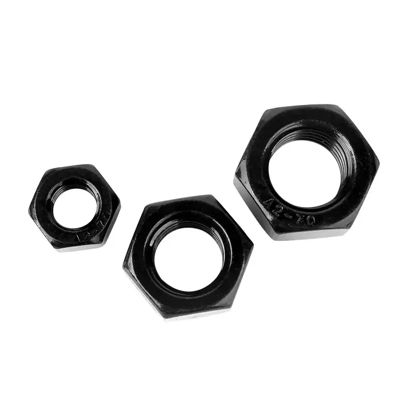 

304 Stainless Steel Black Hexagon Nuts M2 to M20 Metric Coarse Thread Hex Nuts Black Finish for Industrial & DIY