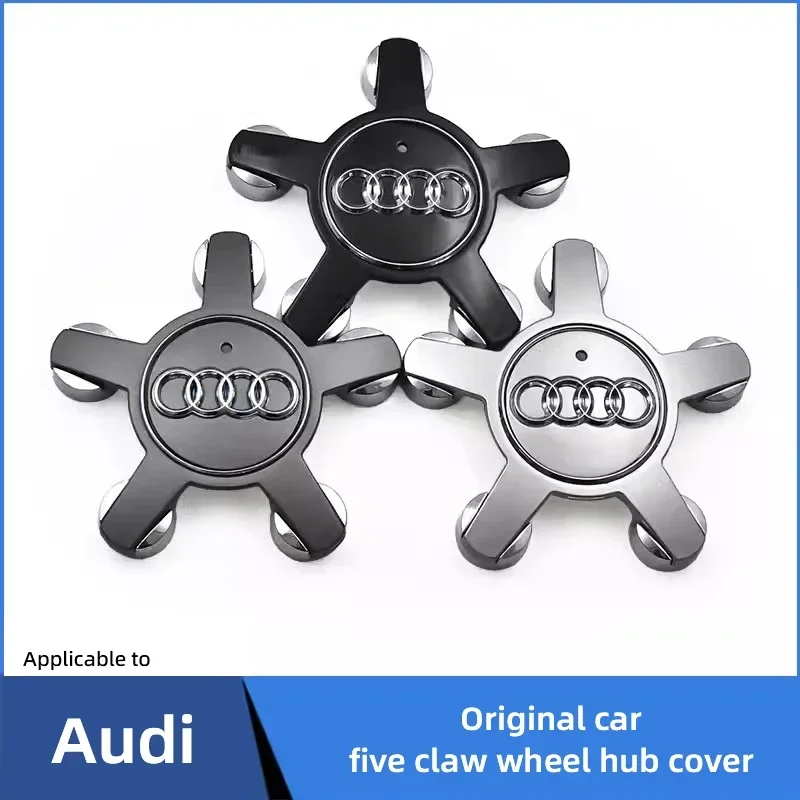 4Pcs Car Wheel Hub Cover Tires Rim Center Replace Cap Decoration Accessories For Audi A1 A3 A5 A4 A4L A6 A6L A7 A8 Auto Emblem