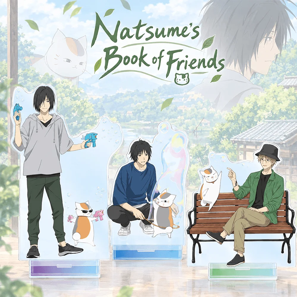 Natsume's Book of Friends Seiji Matoba Nyanko Sensei 15cm Acrylic Stand Keychain Anime Figure Desk Decor Toy Fan Gift