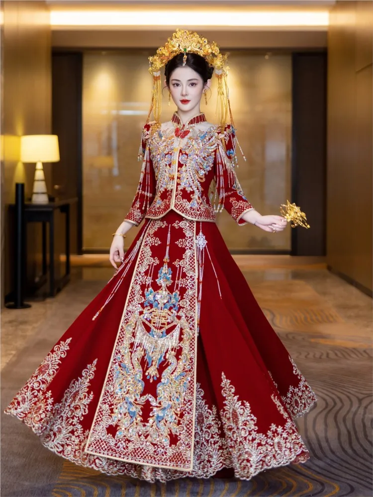 

Новые свадебные платья в китайском стиле, тост и