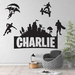 Game Player Customised Name Wall Sticker Gaming Room Kids Room Wall Decor Vinyl Wall Decals for Gamer Room Decoration Z756
