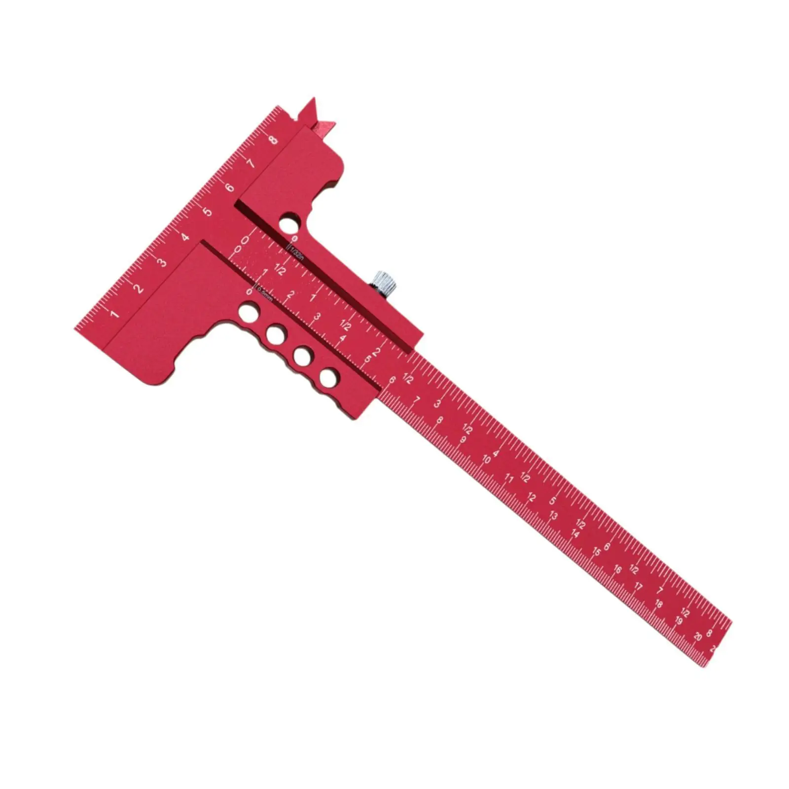 T Shaped Woodworking Scriber Easy to Use inch/Metric Marking Measuring Gauge Wood Workings Ruler Slide Ruler for Office Home