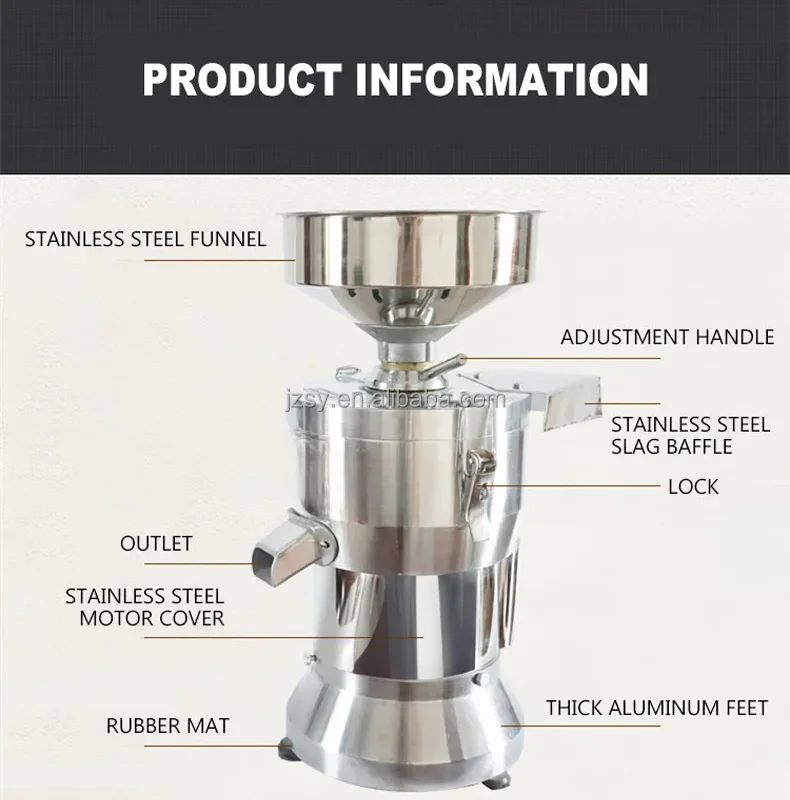 Mesin Pembuat Susu Kedelai Listrik Komersial SY-SG100 Mesin Penggiling Kedelai Stainless Steel Mesin Penggiling Susu Kedelai Kecil