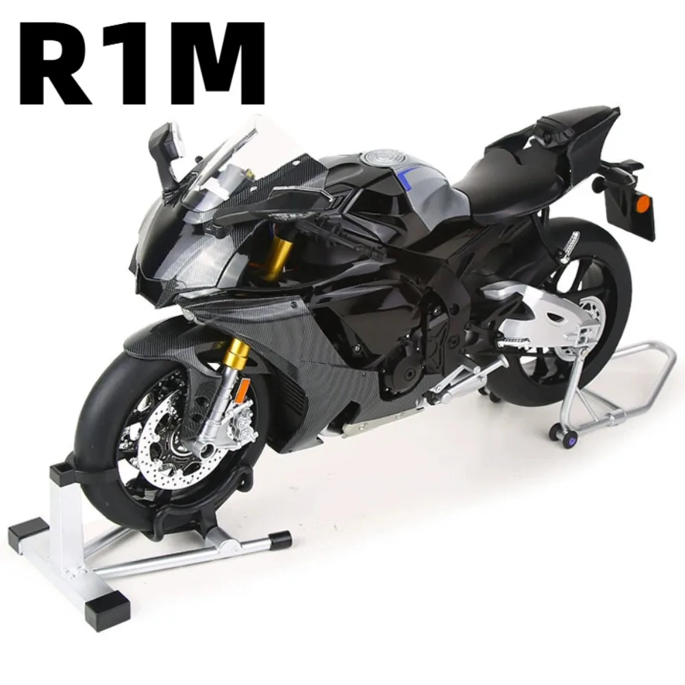 

1:6 Scale R1M Ignitable Motorcycle Model Toy Sound Light Shock Absorption Sprayable Motorbike Models Toys Metal Diecast Gifts