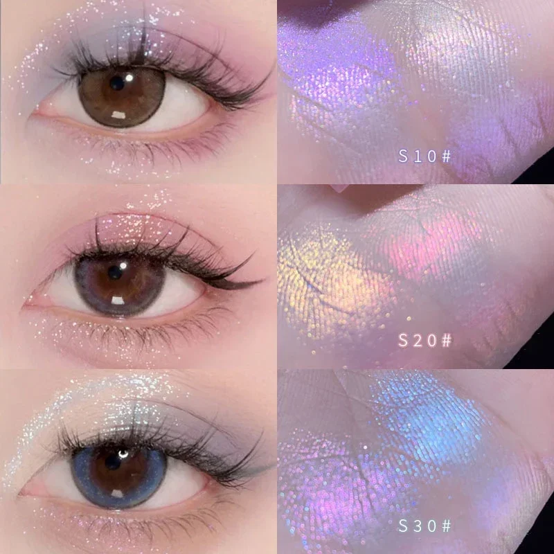 Aurora roxo alto brilho duas cores marcadores paleta maquiagem 3d rosto iluminar contorno shimmer sombra em pó iluminador corporal