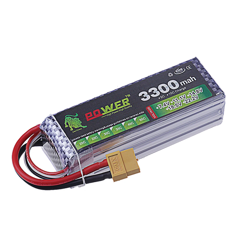 4S 14.8V 3300mAh 60C Lipo Battery with XT30 XT60 T Connector Softcase Lipo Battery for RC Car Truck Airplane FPV UAV Drone