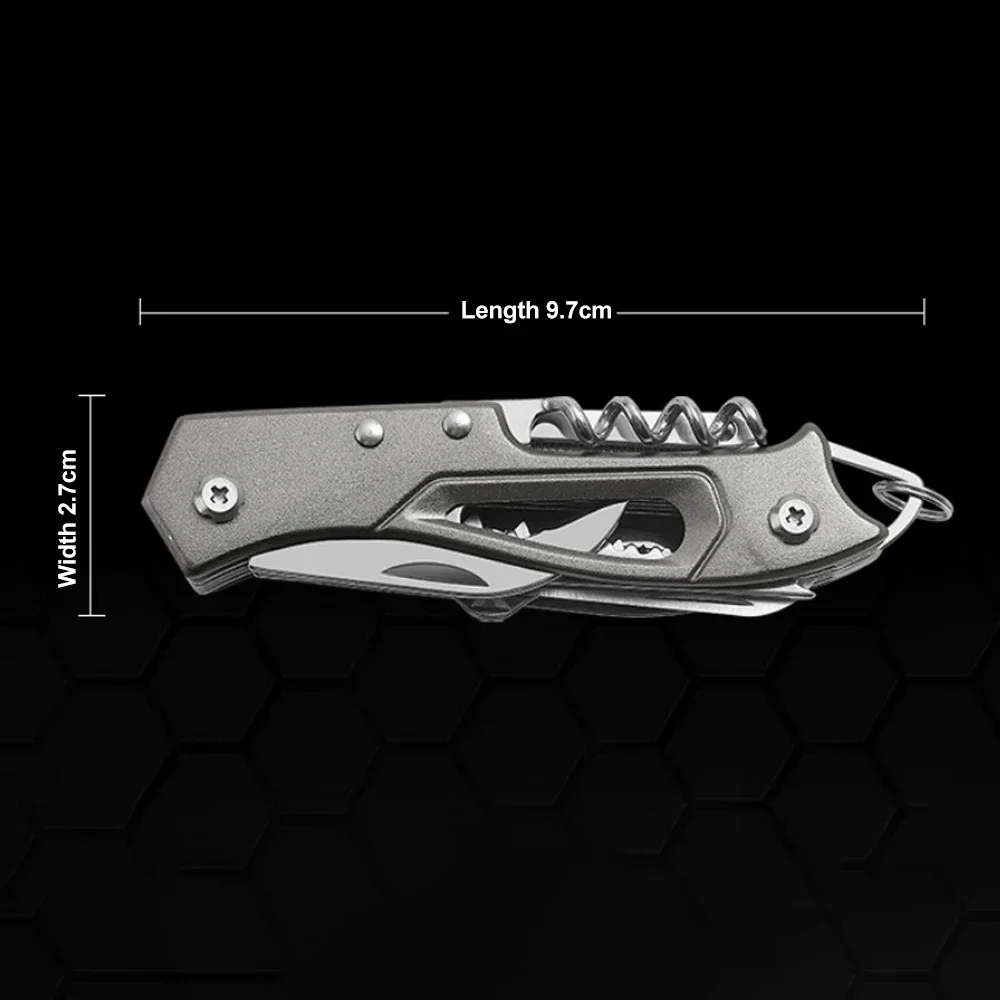 10 in 1 multifunctional knife, outdoor campsite multi tool knife, bottle opener, portable pocket folding scissors saw