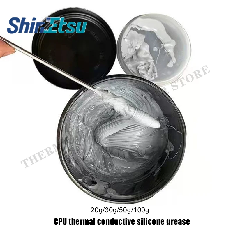 Shin-Etsu 7921 Thermal Grease,Grey Conductive Silicone Paste for CPU Cooling Desktop CPU GPU Notebook Non-conductive 20g/50g