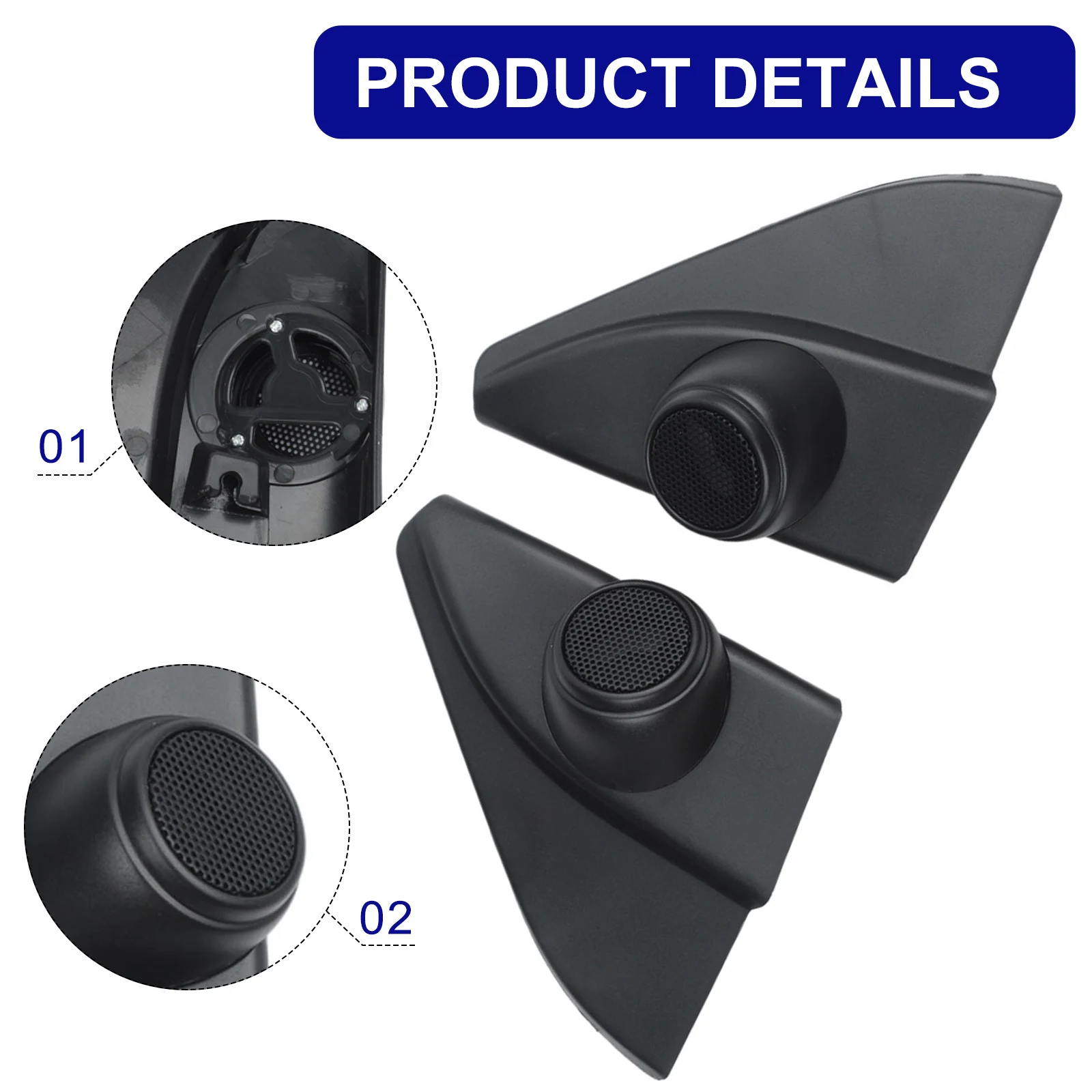Complete Your Interior Look with These Stylish Tweeter Covers (Set of Two) Designed for Toyota For Fortuner '16 '20