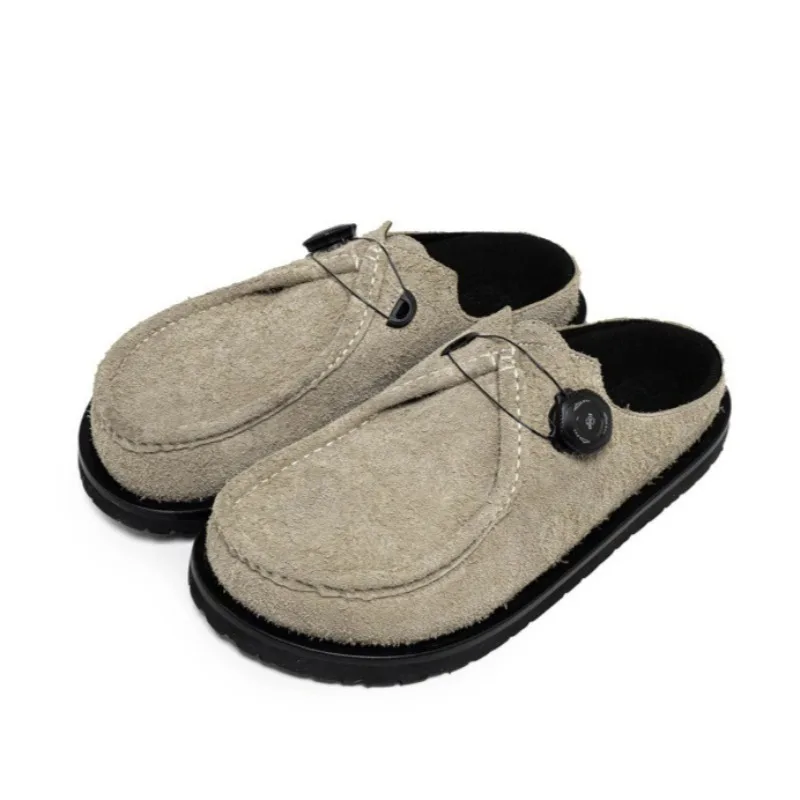 

Women Shoes Korean Version Genuine Leather Mueller Slippers for Woman Comfort Vacation Casual Shoes Designer Shoes Zapatos Mujer