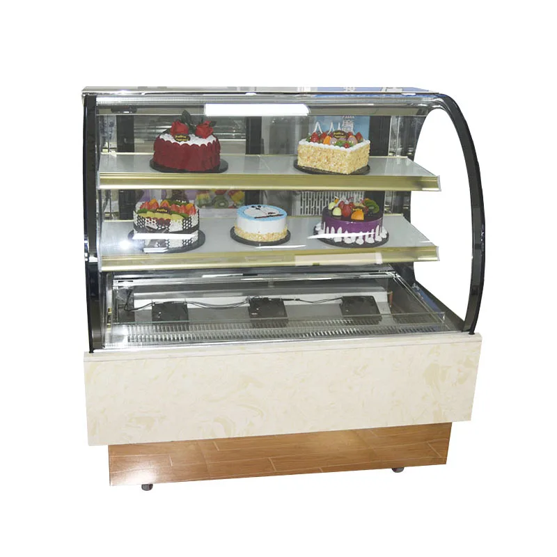 Glass Refrigerated Cake Chiller Showcase Customizable Confectionery Display Cabinet with Lockable Wheels for Bakery Patisserie