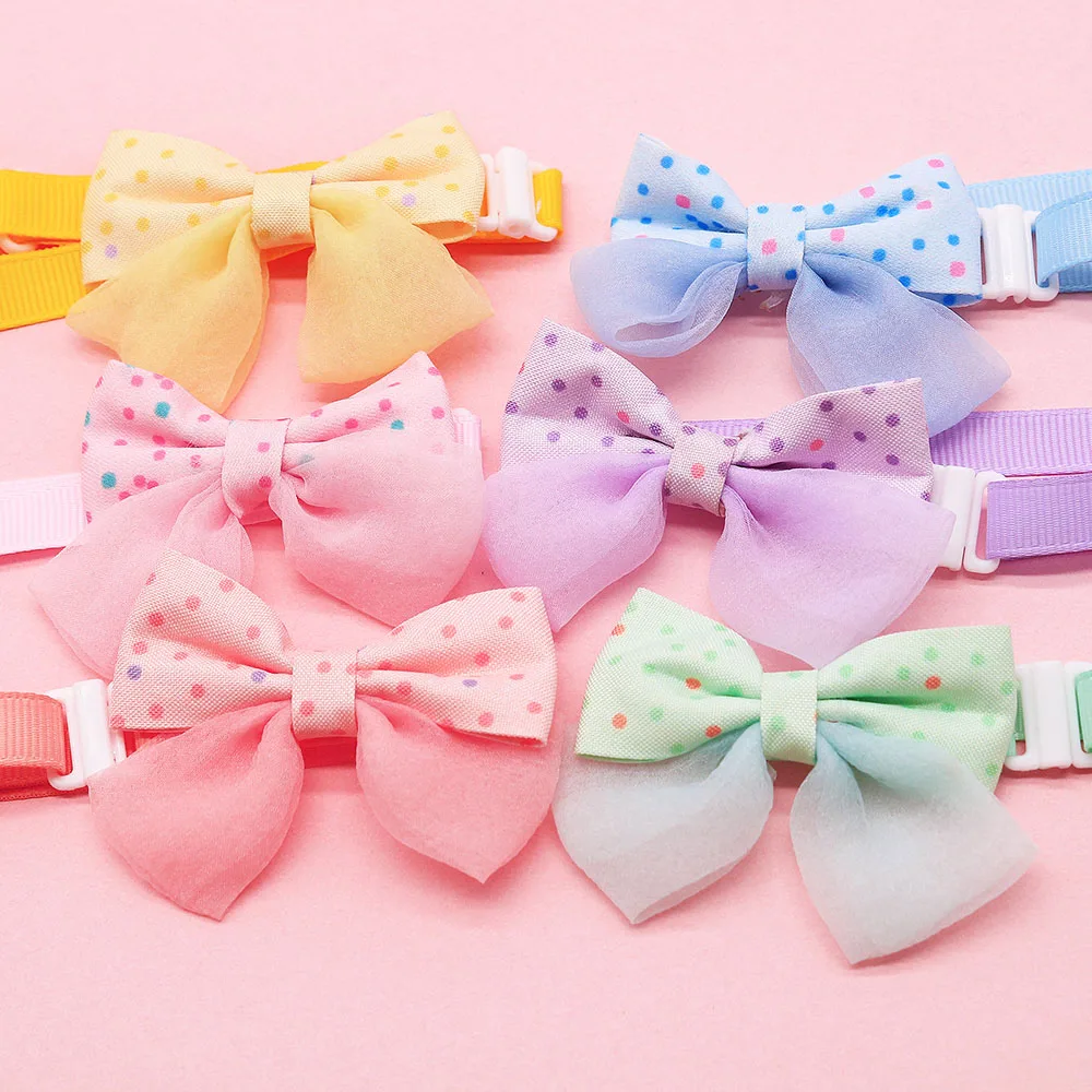 5 قطعة الملونة قابل للتعديل الكلب بووتيس البولكا نقطة نمط الكلب ربطات القوس فيونكة الياقات قابل للغسل الحيوانات الأليفة الاستمالة اكسسوارات للكلاب والقطط